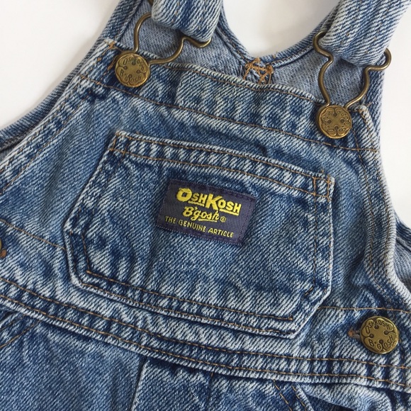 Vintage OshKosh Denim Overalls 3-6 Months - Picture 3 of 8